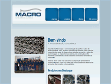 Tablet Screenshot of macroaluminio.com.br